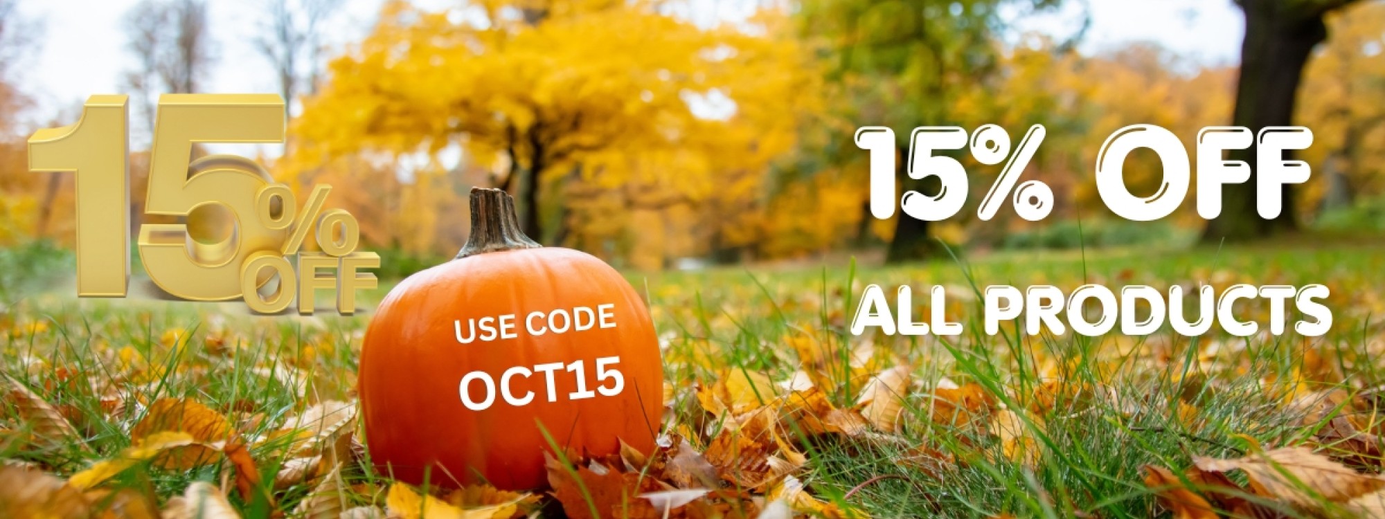 15% OFF all products October offers Parts for Trampolines