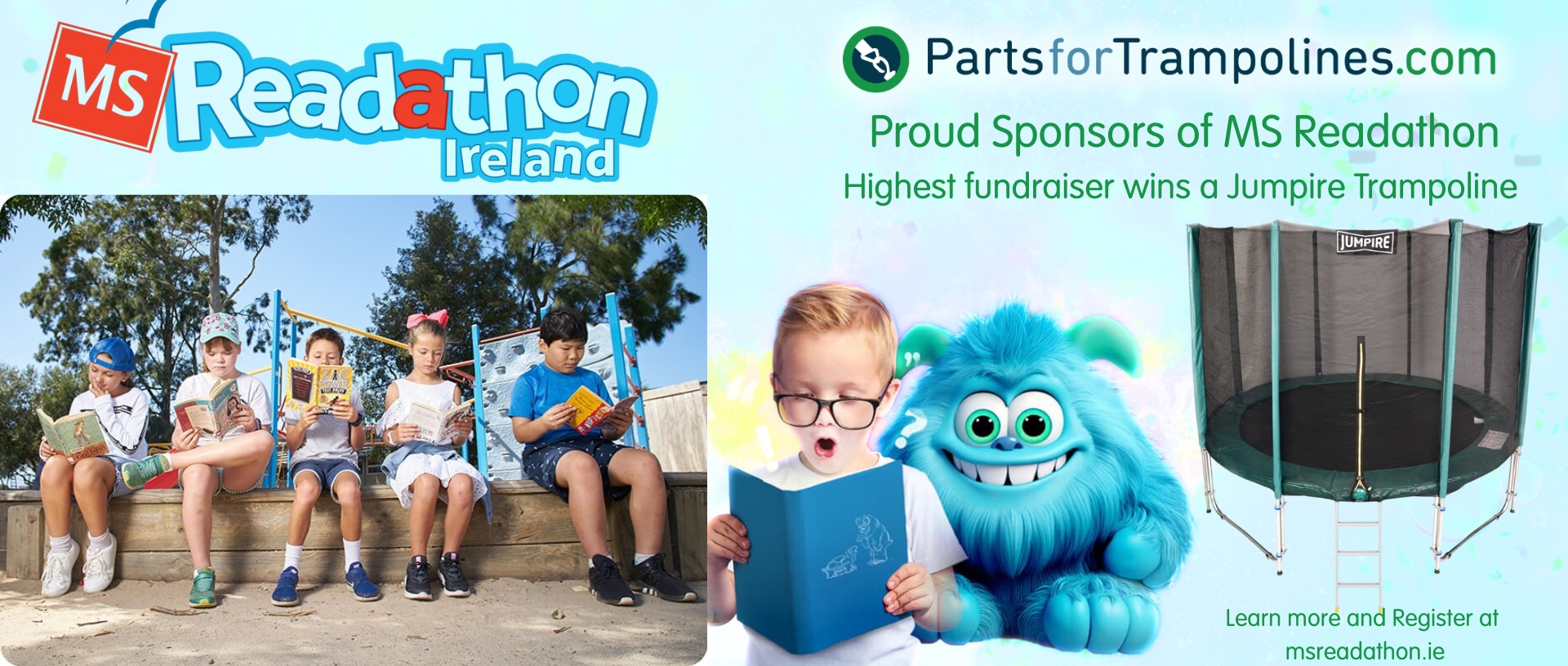 MS Readathon Premium Trampoline prize for top fundraiser