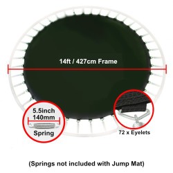 Jump Mat for 14 ft Trampoline Frame with 72 eyelets (for 5.5” springs)