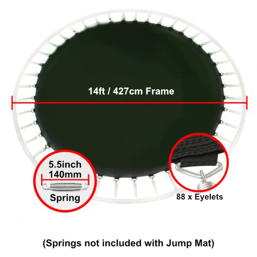 Jump Mat for 14 ft Trampoline Frame with 88 eyelets (for 5.5” springs)