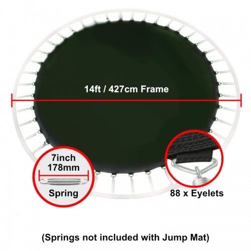 Jump Mat for 14 ft Trampoline Frame with 88 eyelets (for 7” springs)