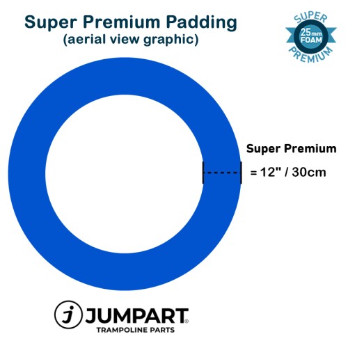 12 ft Super Premium Trampoline Safety Padding (blue)