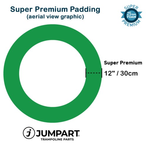 12.5 ft Super Premium Trampoline Safety Padding (Green)