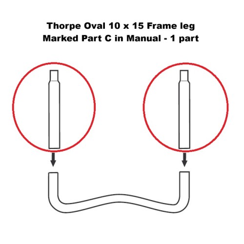 Thorpe Frame Leg Part C for 10 x 15 Oval