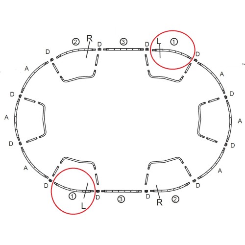 Thorpe Frame Section 3 for 10 x 15 Oval