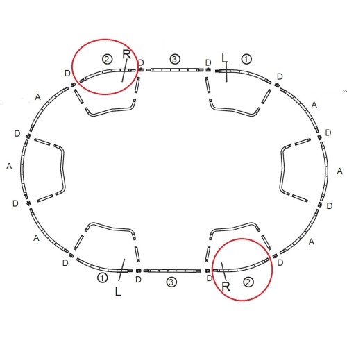 Thorpe Frame Section R for 10 x 15 Oval