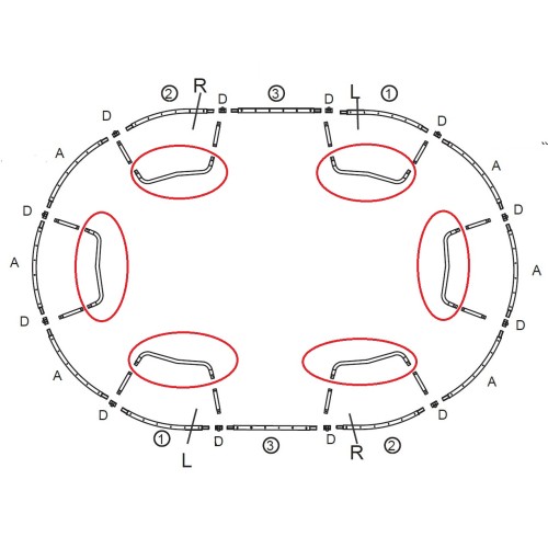 Thorpe Frame Section B for 10 x 15 Oval