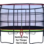 Thorpe Enclosure Netting for 15 ft x 10ft Oval Trampoline