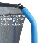 10 ft Safety Net Higher Type 1.9m ( for 4 or 8 Curved Pole trampoline )