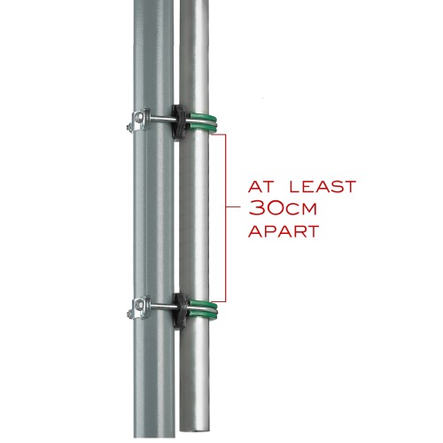 Trampoline Enclosure Pole - 2.5m (28mm wide, Set of 6)