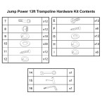 Screws, Nuts, Bolts for Jump Power 14ft Trampoline