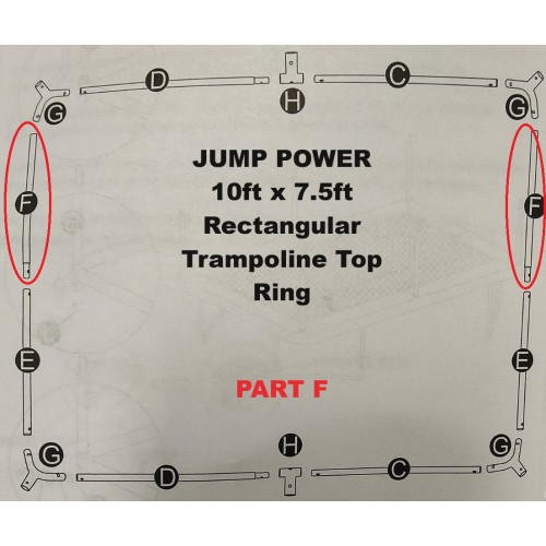 10 ft x 7.5 ft Jump Power Top Ring Tube with Foam Part F