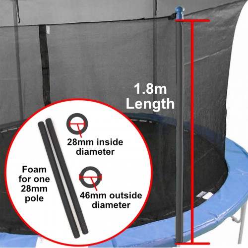 TEVEILS 33 Inch Trampoline Pole Foam Sleeves Protective Trampoline Pole Cover for 1.5 Diameter Pole Trampoline Accessory 