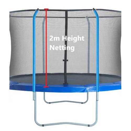 13 ft Safety Net - 2m high ( for 6 Curved Pole trampoline )